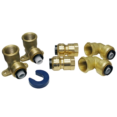 Apollo 1/2 in. Brass Push-To-Connect Shower/Tub Installation Kit FSBSHOWKIT